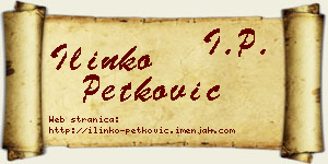 Ilinko Petković vizit kartica